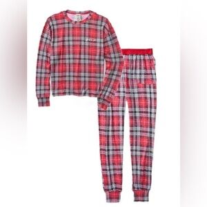 Victory Secret Pink Cozy Plaid Pajama Set